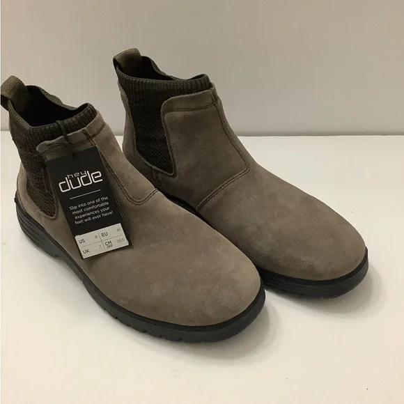 Hey Dude | Shoes | Hey Dude Scott Suede Fossil Pull On 